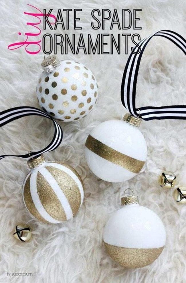 Geometric Sparkle Statement Ornaments