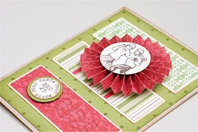 Red Pleated Circle Statement