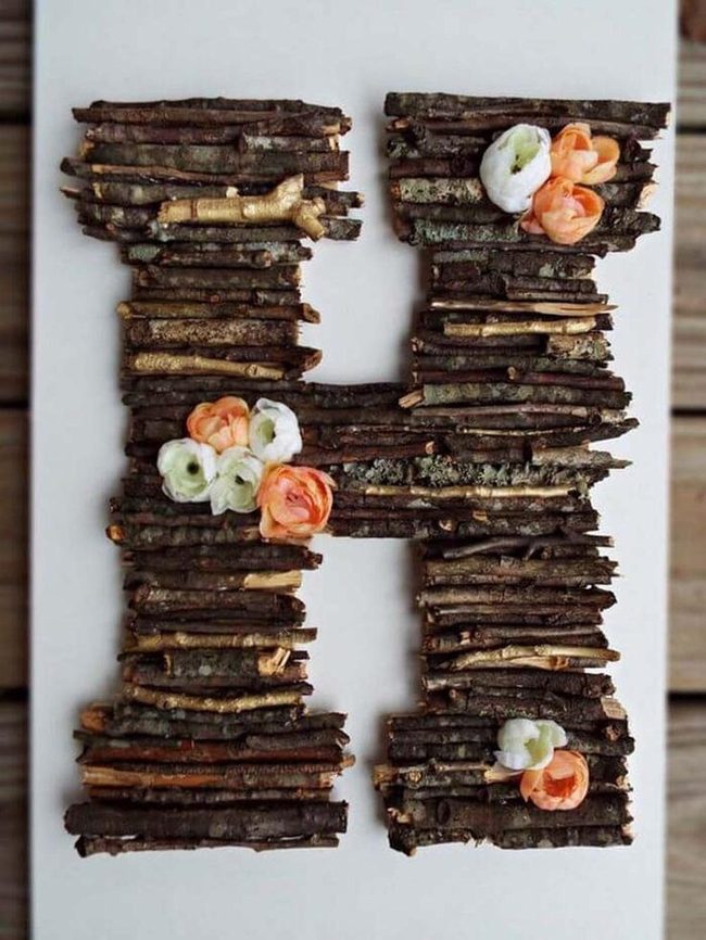 Twig Initial Wall Letters