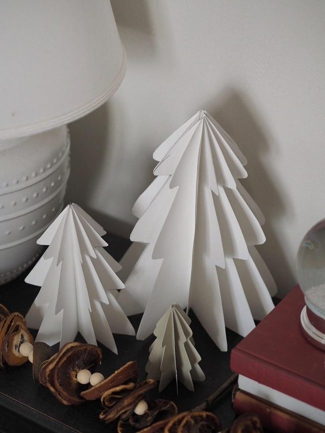 Tall White Paper Trees