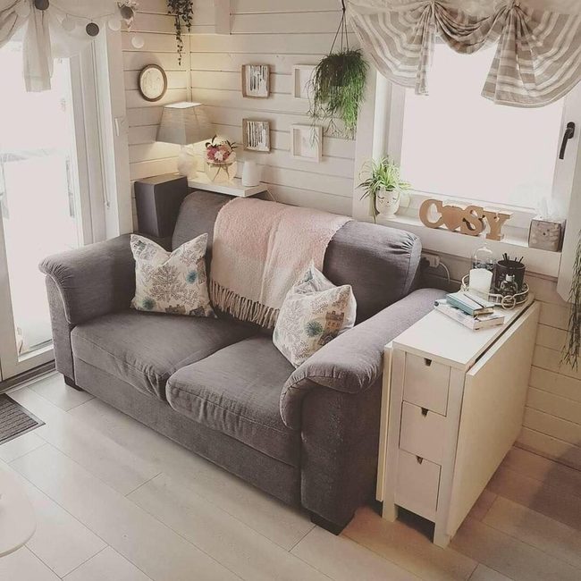 Dark Gray Couch, Natural Light