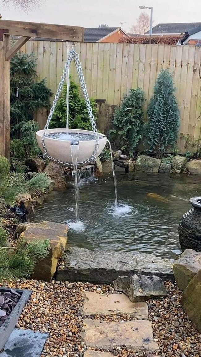 Suspended Stone Water Bowl