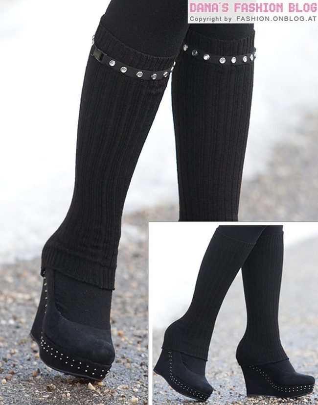 Black Studded Socks Sparkle