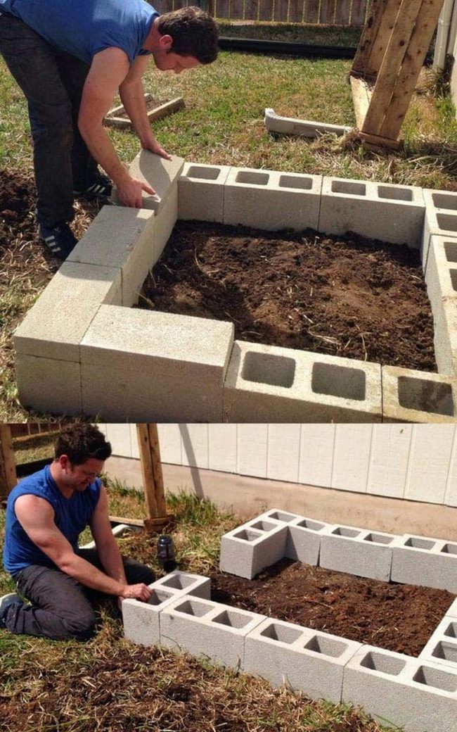 Cinder Block Garden Beds