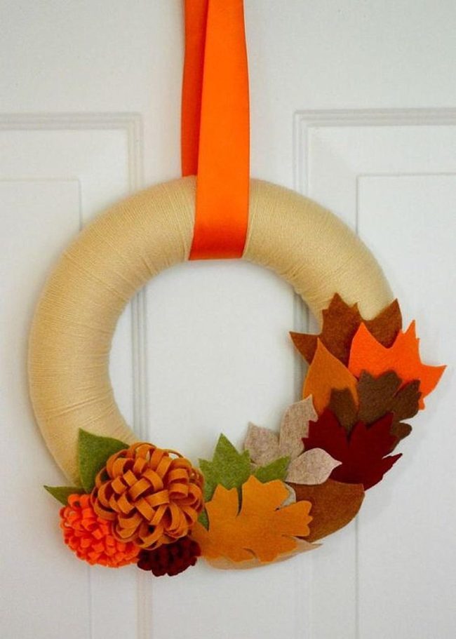Autumn Leaves Orange Statement