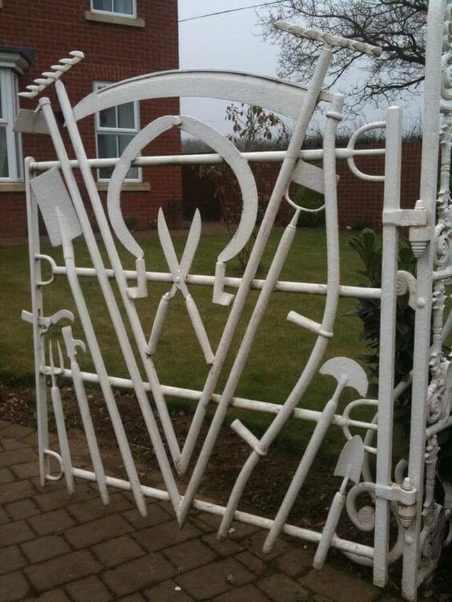 Repurposed Tool Garden Gate