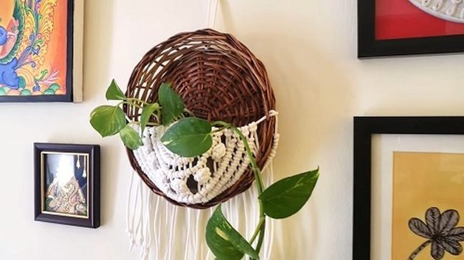 Wooden Baskets, Trailing Greenery
