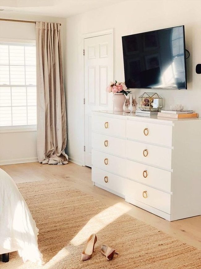 Golden Handle Dresser Bedroom