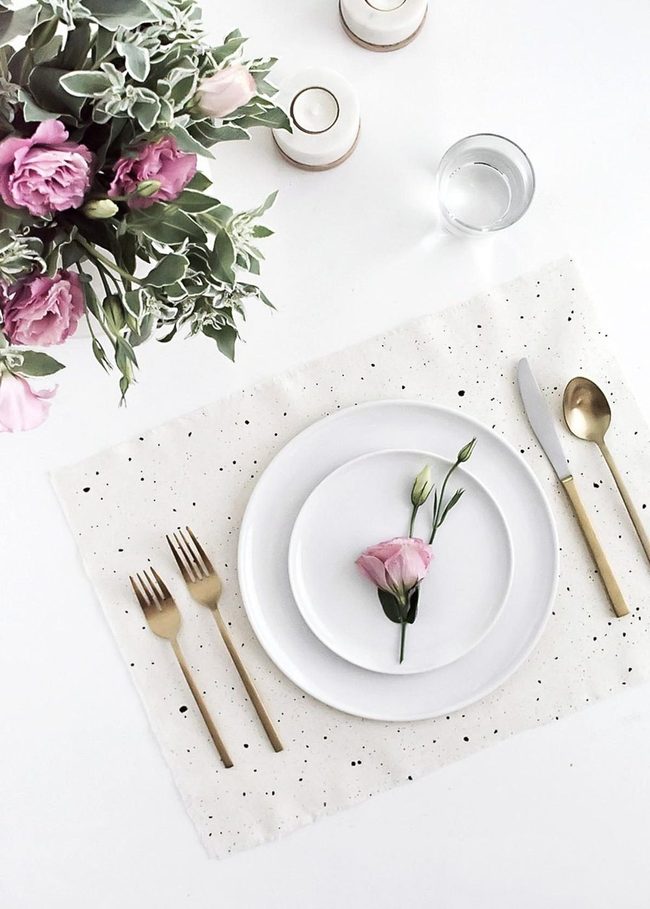 Pink Flowers On White Elegance