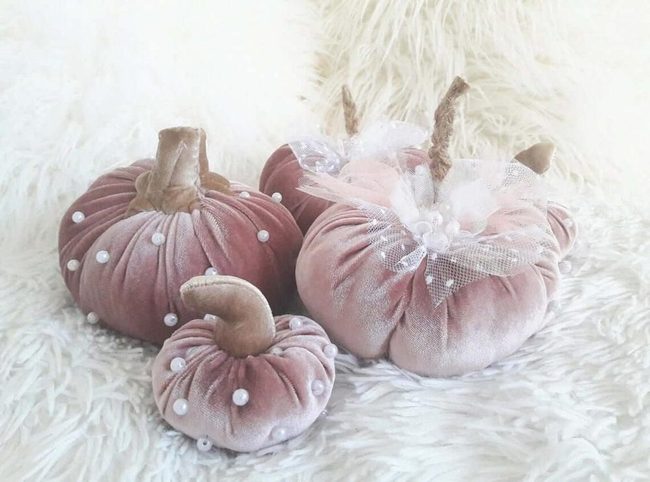 Mocha Velvet Pearl Pumpkins