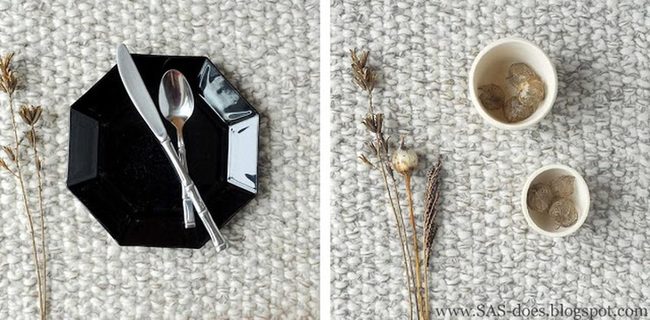 Black Ceramic And Woven Earth