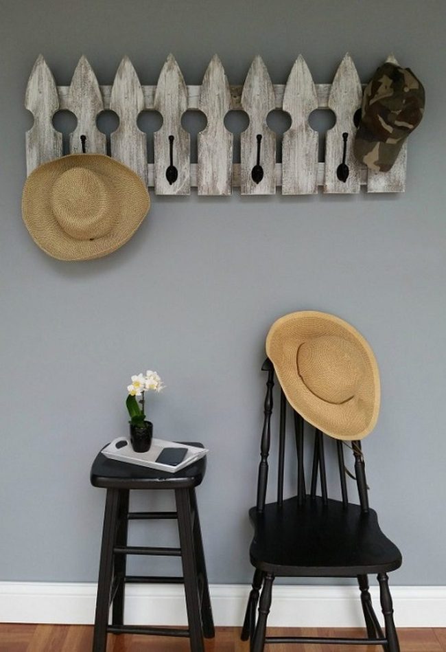 Weathered Picket Fence Coatrack