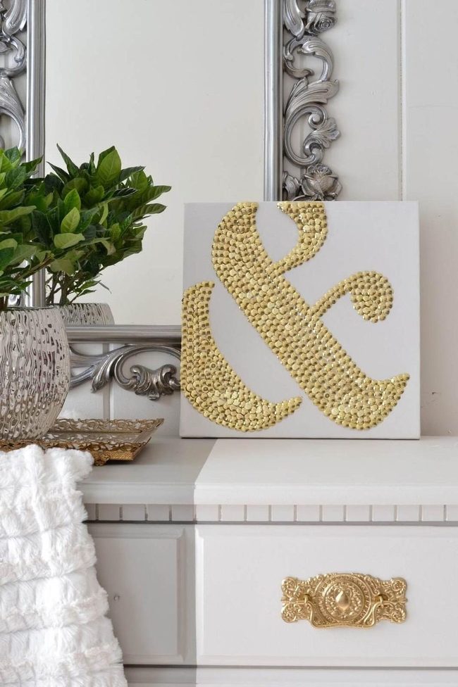 Gold Sequin Ampersand Statement
