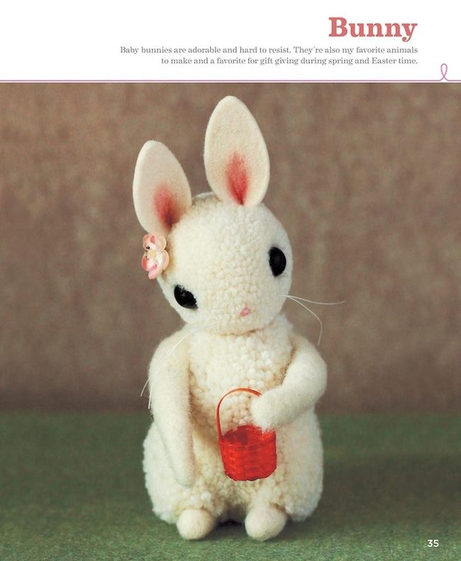 White Bunny Red Basket