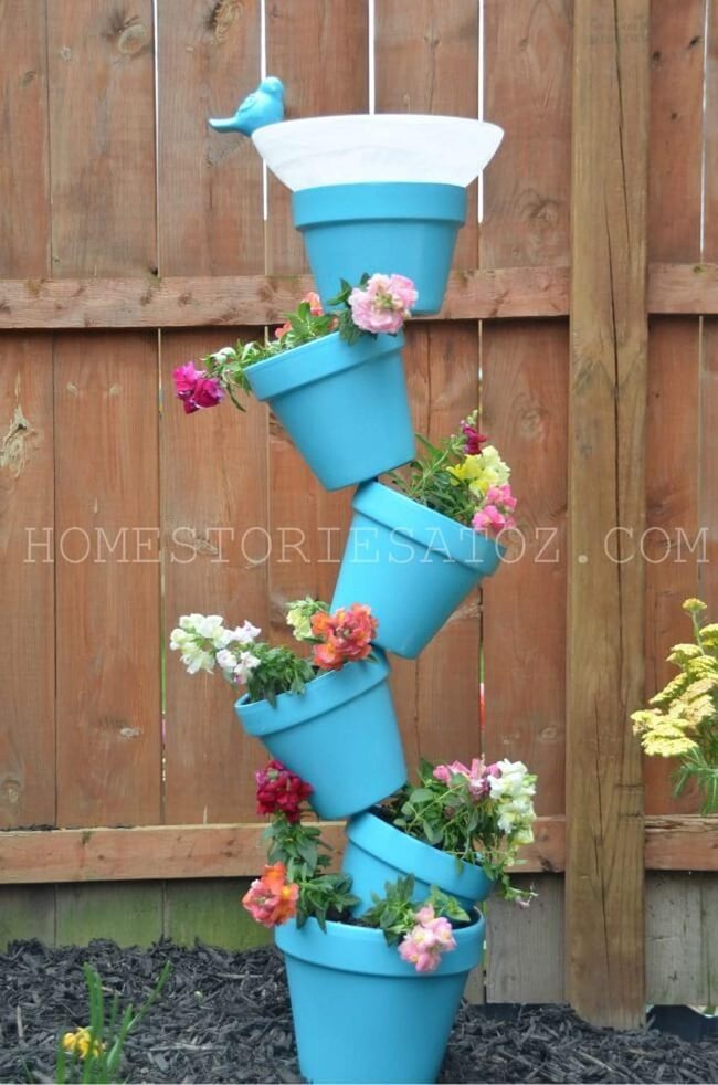 Stacked Blooms Bird Oasis