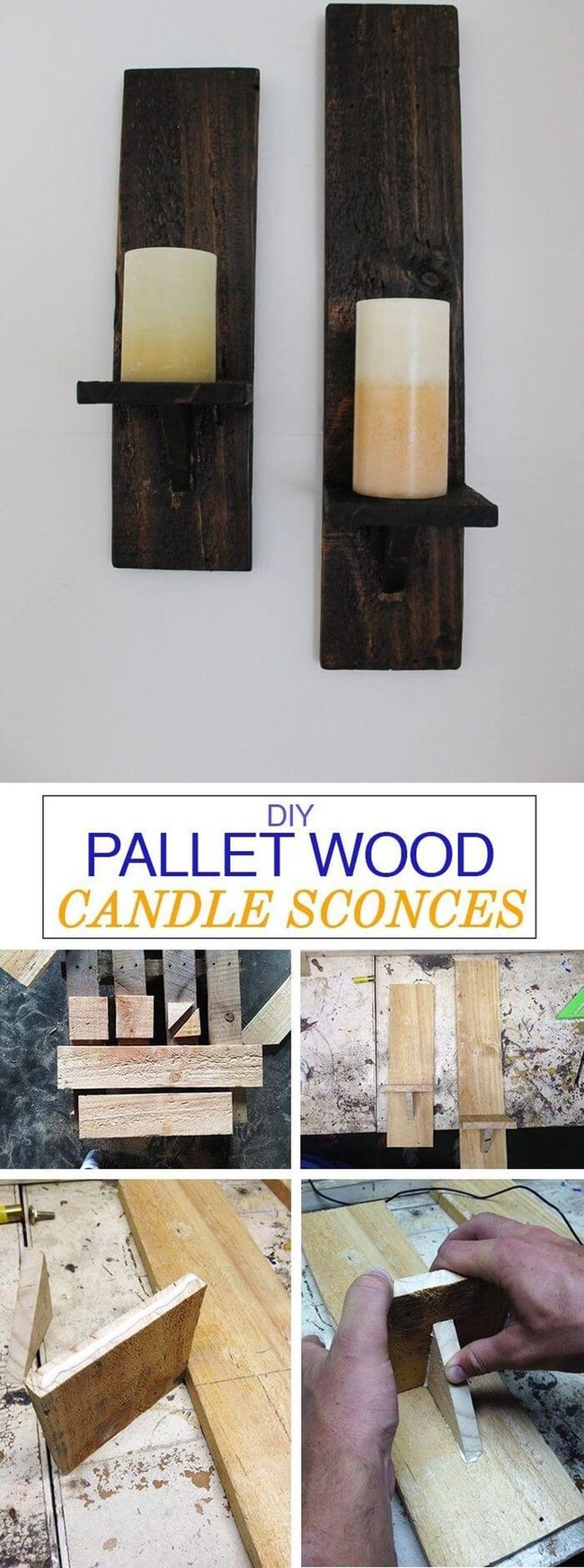 Reclaimed Wood Candle Sconces
