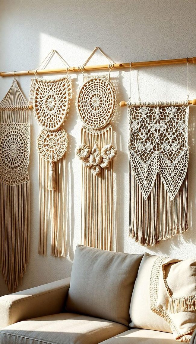 Handmade Cotton Crochet Wall Art