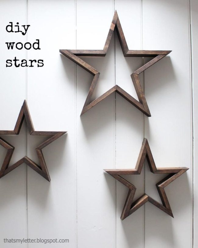 Natural Wood Star Shadows