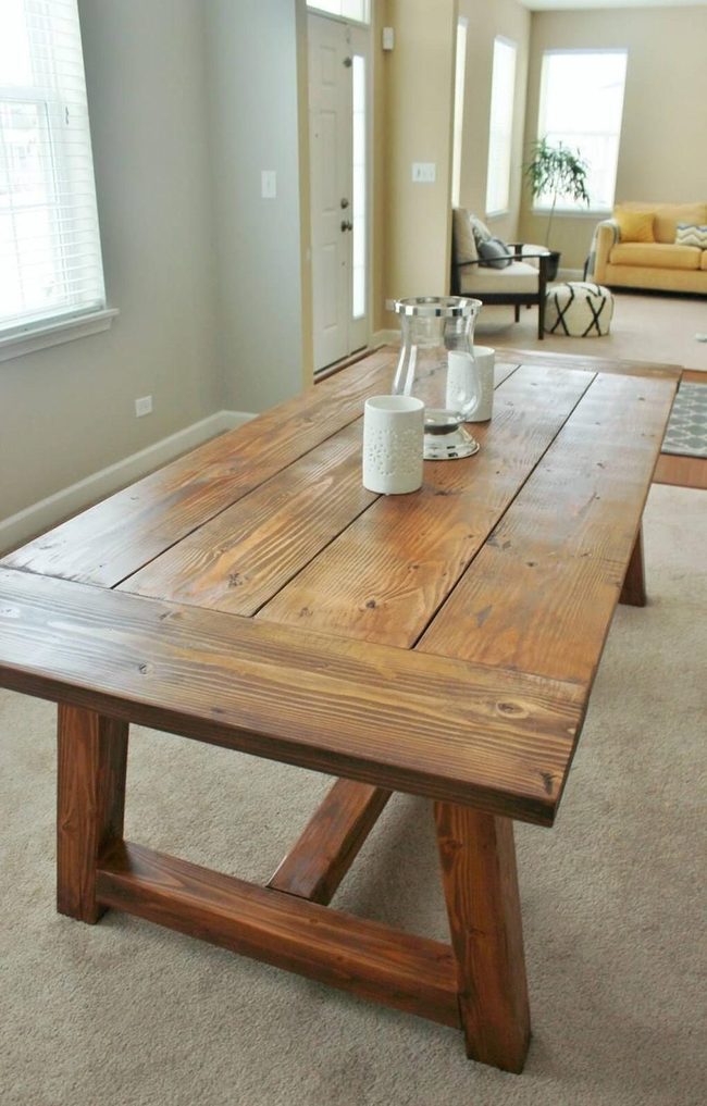 Handmade Wooden Farmhouse Table