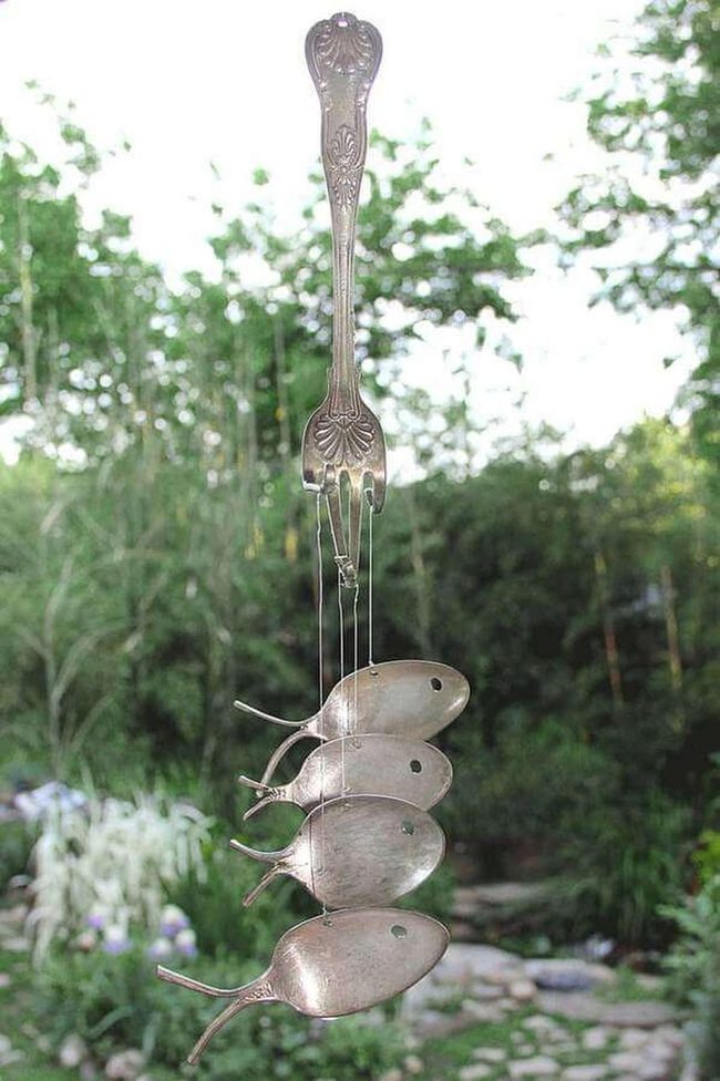 Gleaming Silverware Wall Sculpture