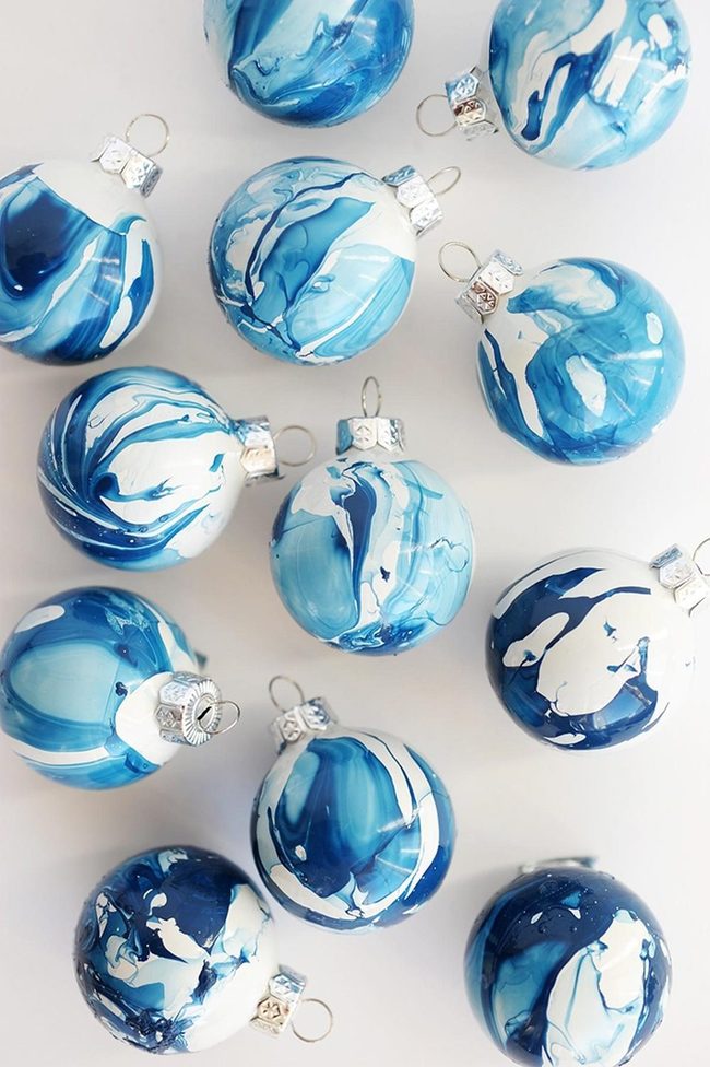 Blue Swirl Glass Spheres
