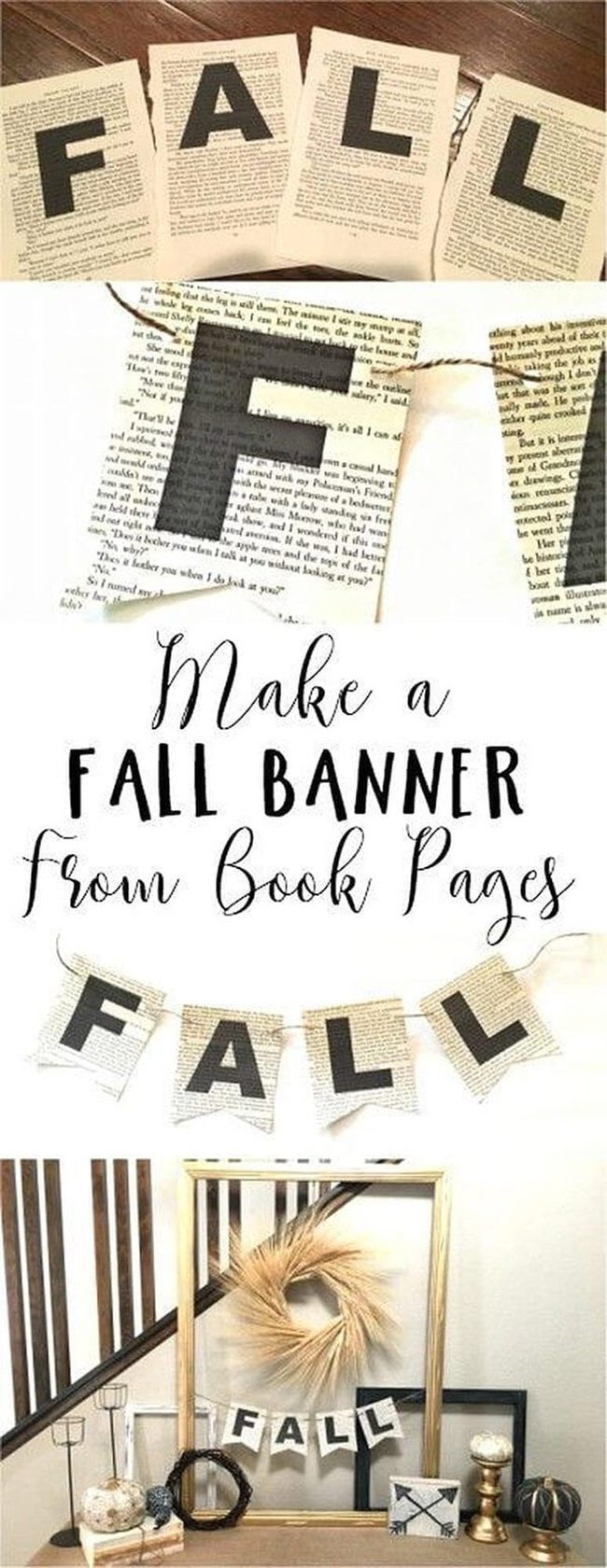 Literary Autumn Paper Garland