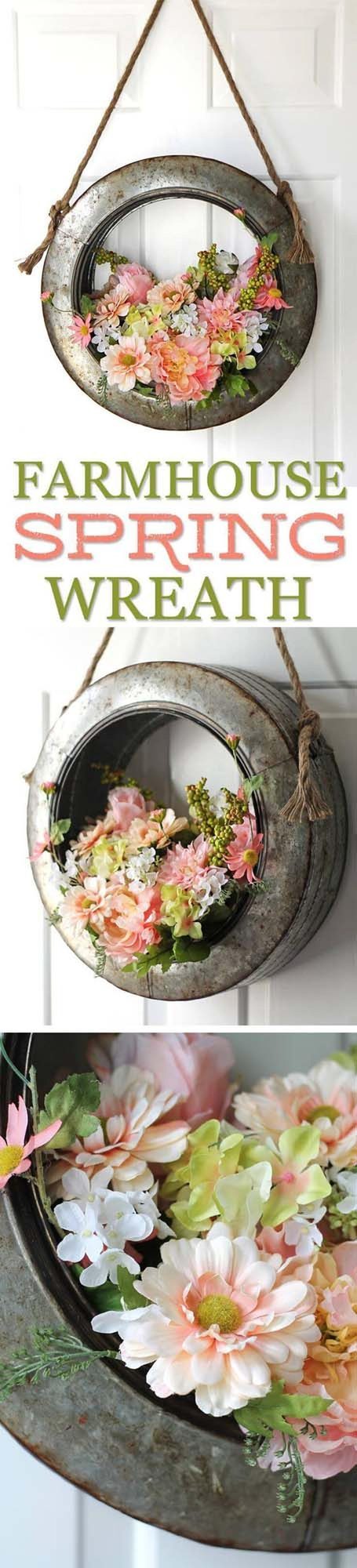 Tire Rim Spring Floral