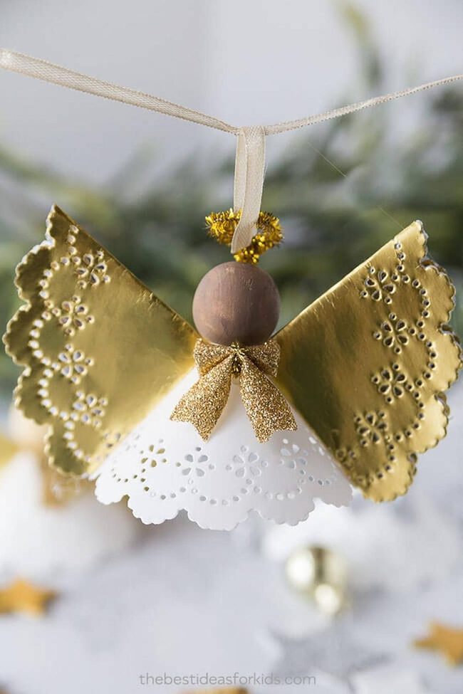 Golden Doily Angels