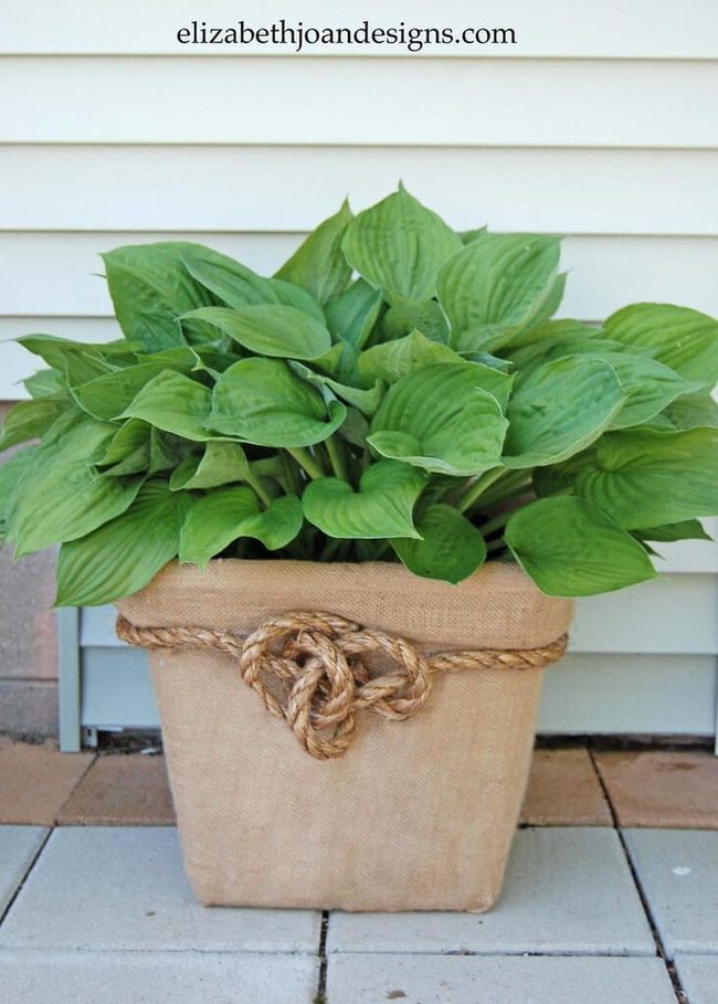 Woven Basket Garden Planter