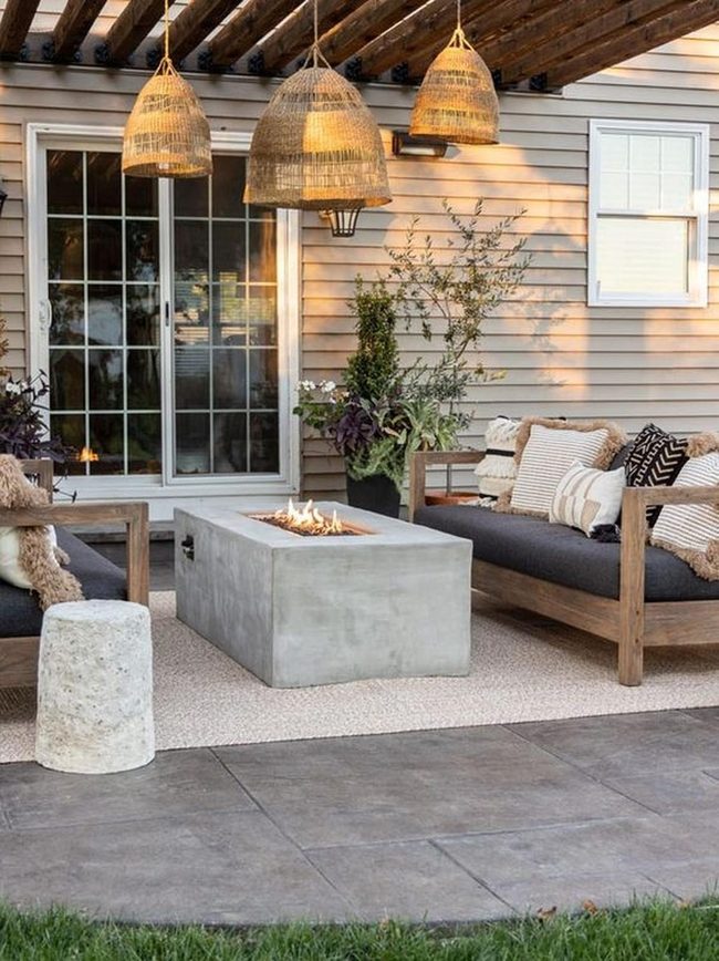 Concrete Fire Pit Gatherings
