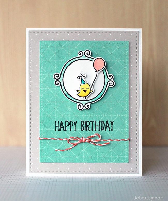 Pink Balloon Bird Birthday