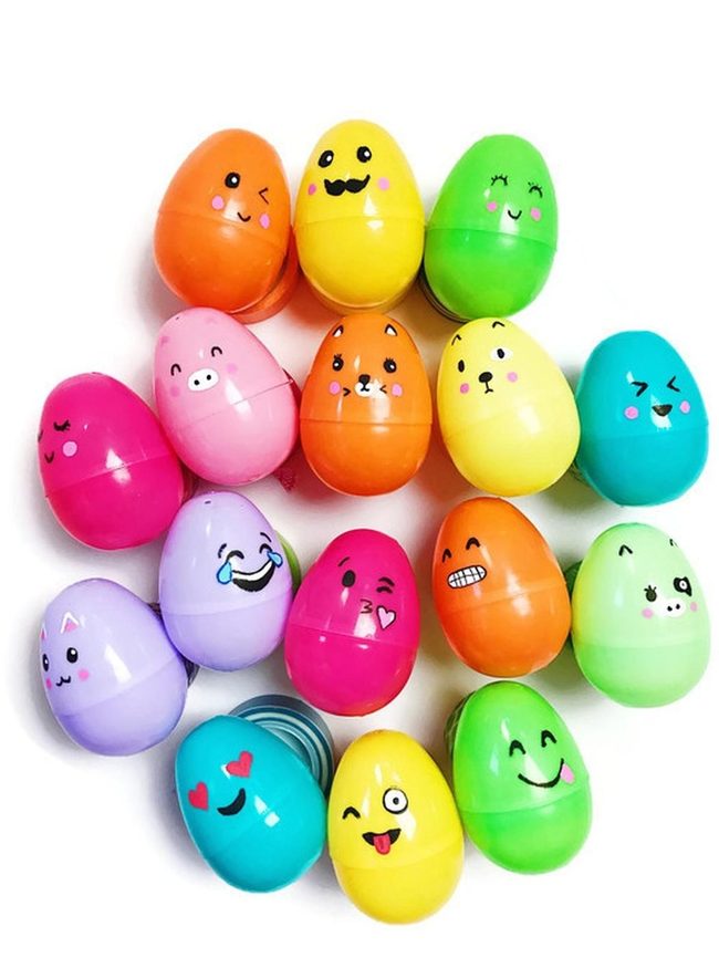 Bright Plastic Easter Eggs Pop