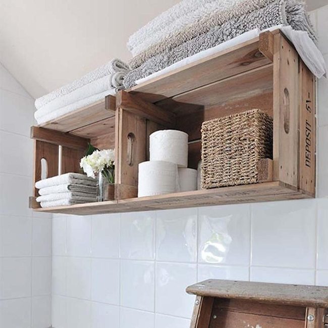Wooden Wall Crates Storage
