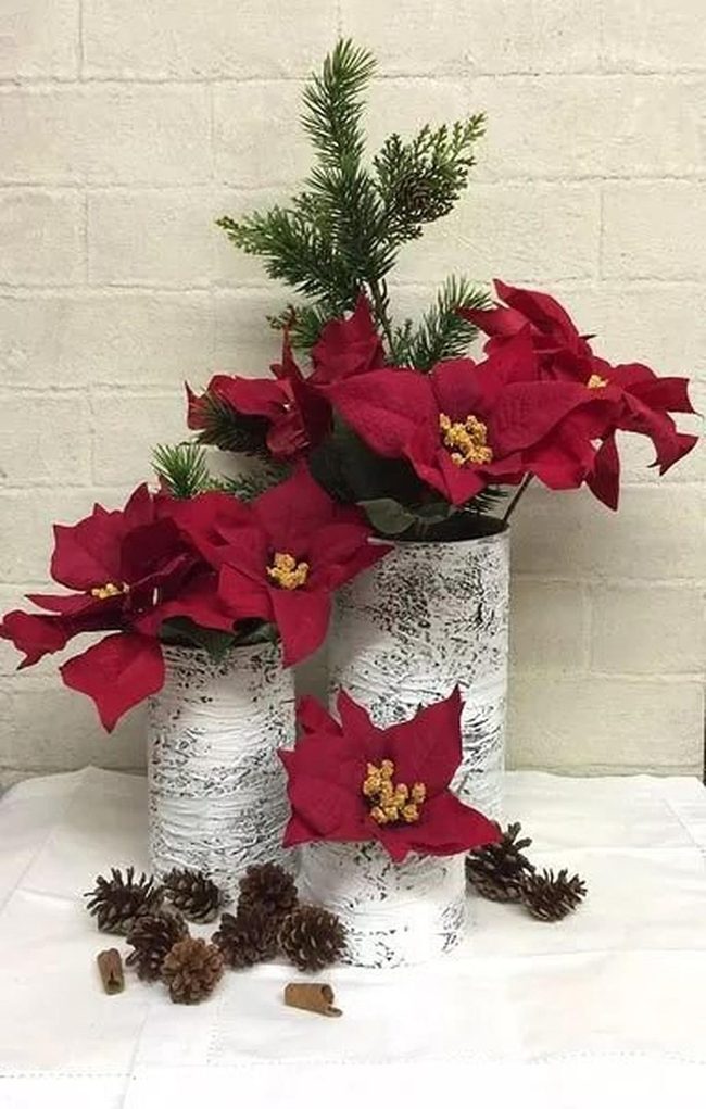 Plaid Wrapped Oatmeal Centerpieces