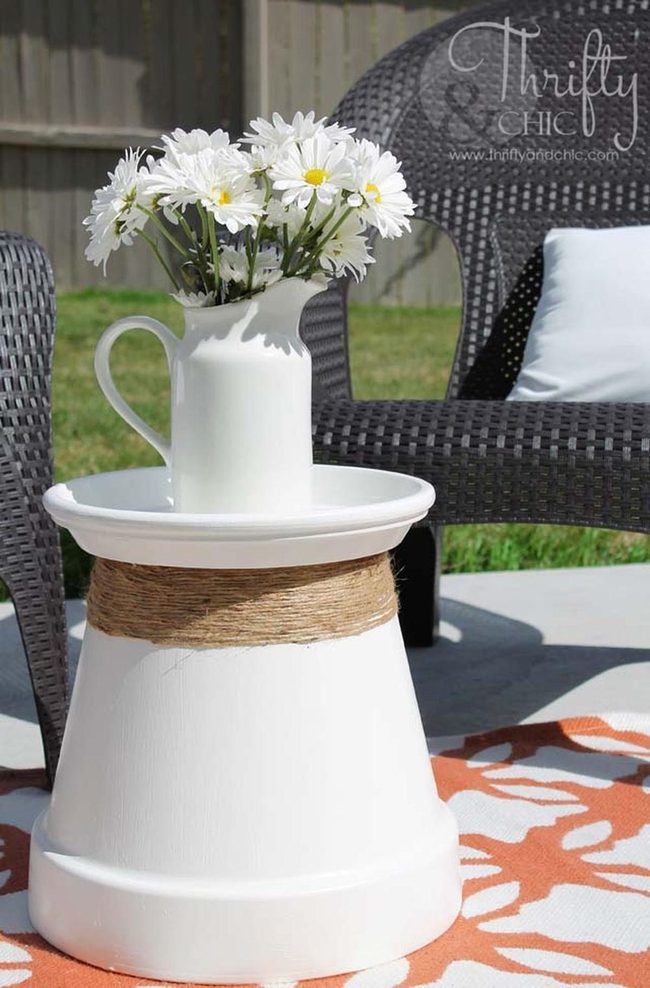 Terracotta Pot Side Table