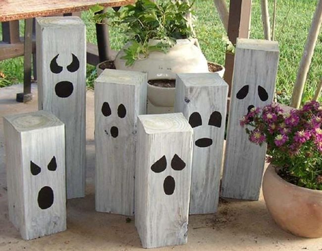 Whitewashed Wood Block Ghost