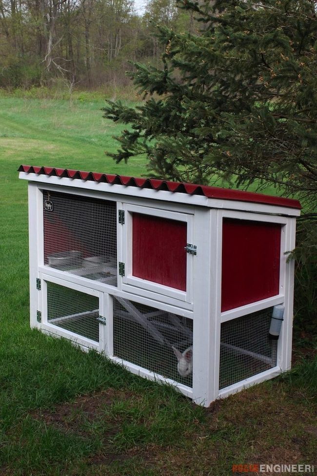 Red And White Pet Hutch