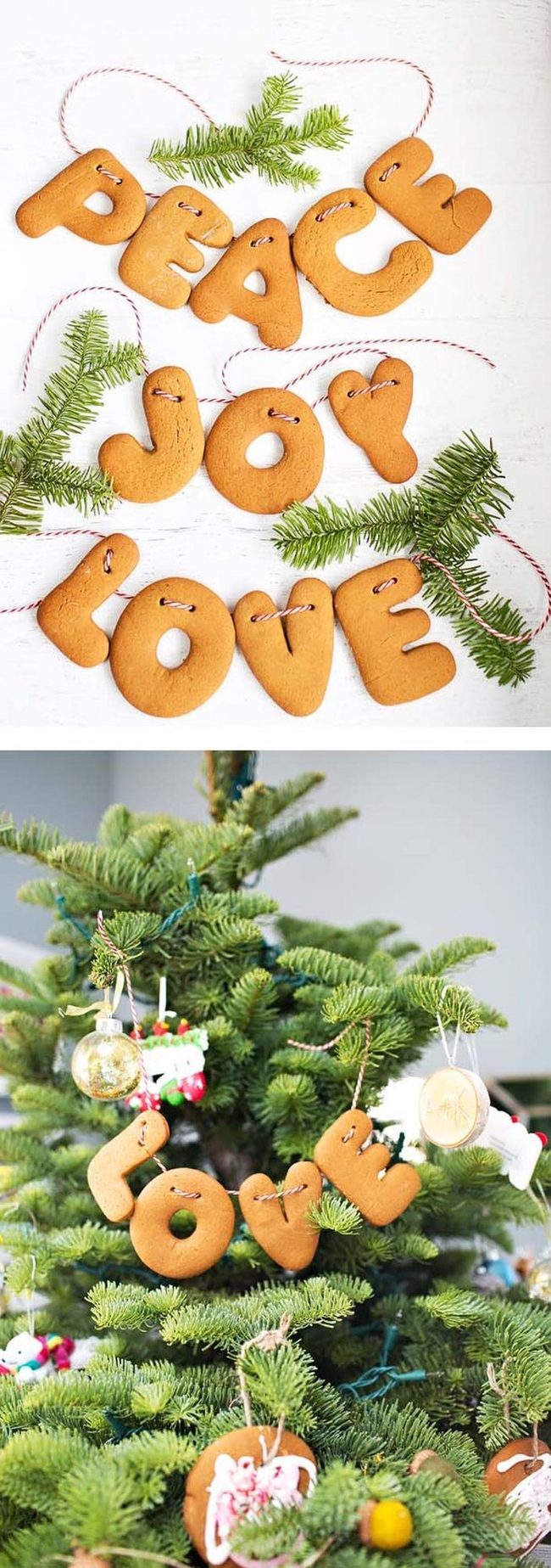 Edible Gingerbread Letter Garland