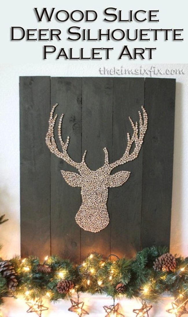 Light Wood Deer Silhouette