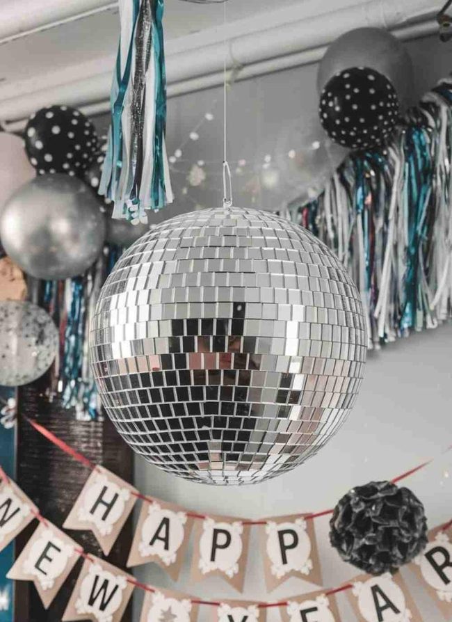 Homemade Silver Disco Balls
