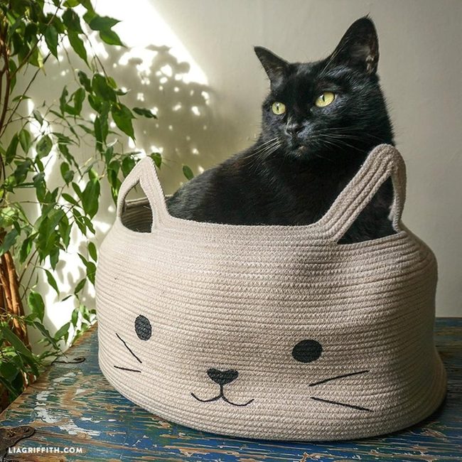 Black Cat Ear Woven Baskets
