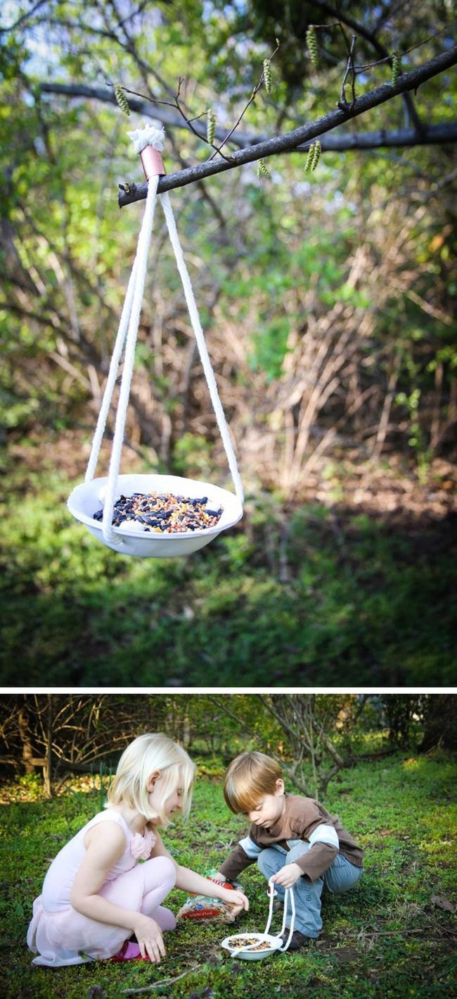 White Bowl Bird Feeders