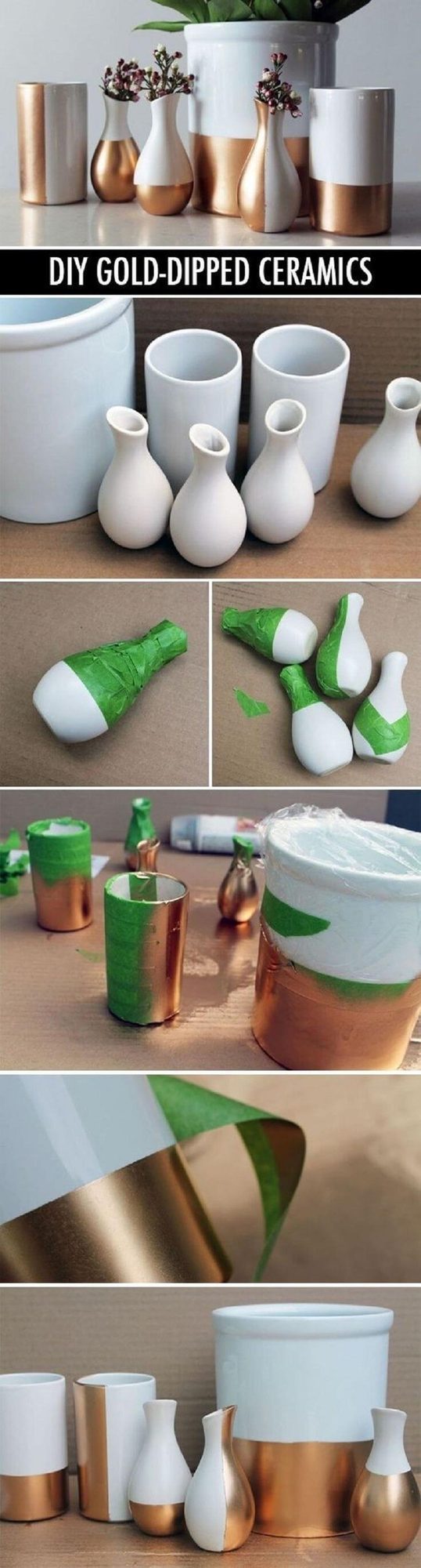 White Ceramic Gold Spray Magic