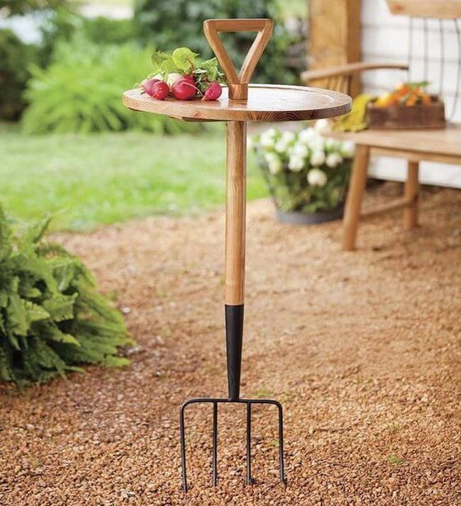 Painted Rake Garden Table