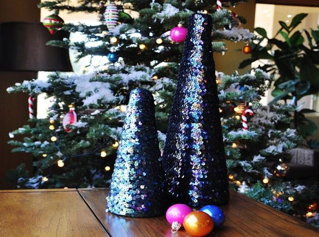 Sequined Cones Steal Christmas