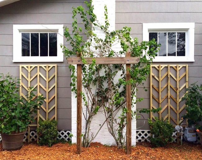 Reclaimed Wood Garden Trellis