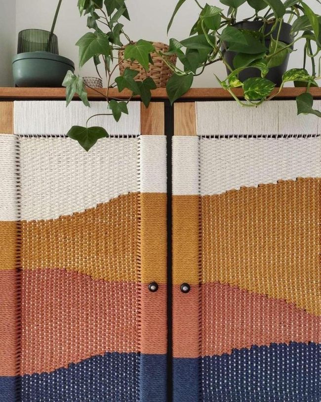 Cream And Mustard Woven Doors