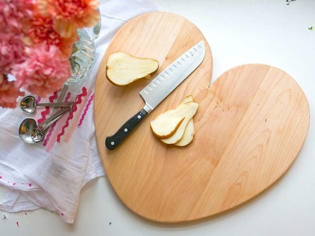 Heart-Shaped Wood Cutting Board