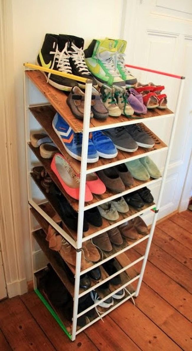 White Metal Shoe Gallery