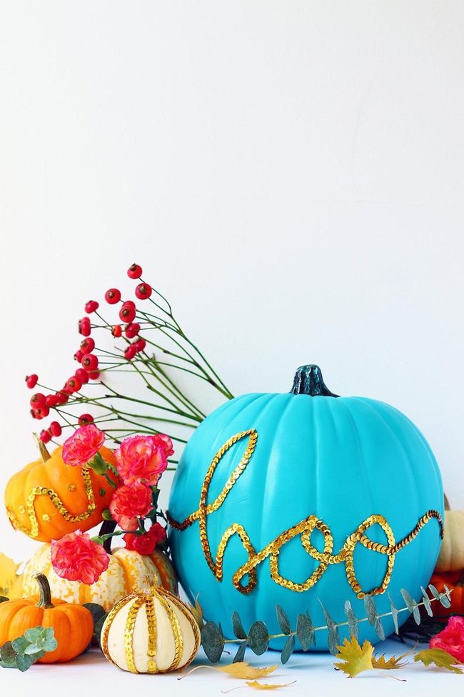 Sequined Pumpkins With Autumn Sparkle